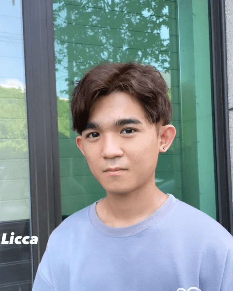 10號 Licca 男士紋理燙