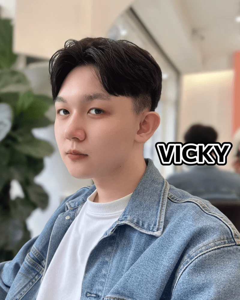 1號 Vicky 韓式七三分