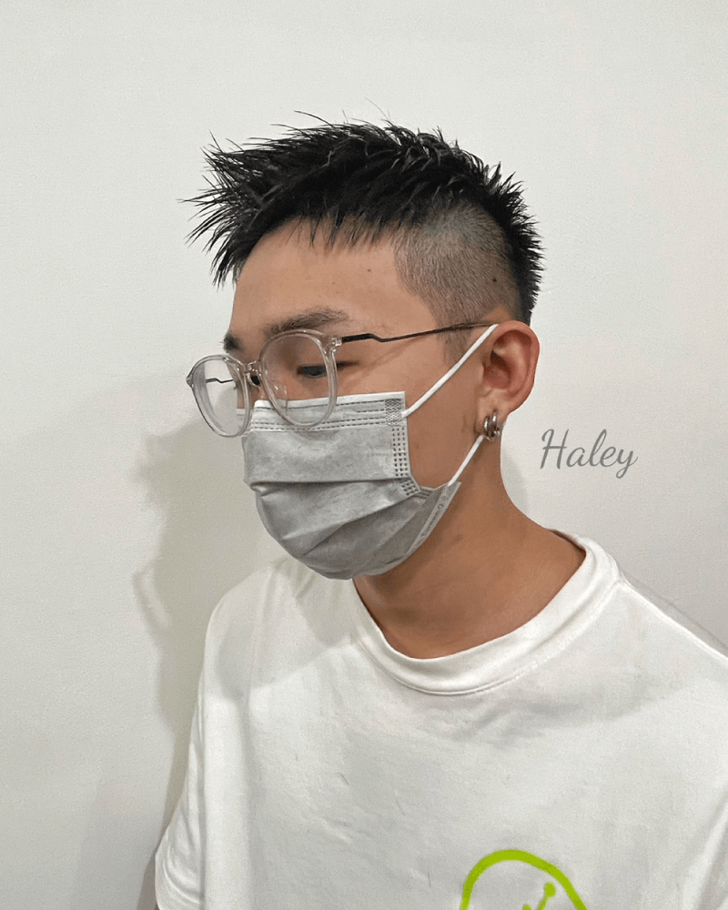 日雜風-濕潤三七前刺,乾淨俐落感。 日雜風-沙鹿男生剪髮推薦