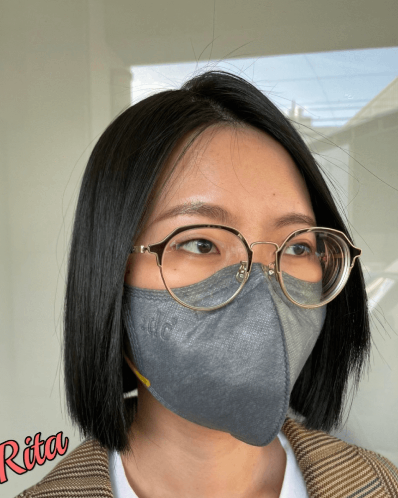 ㄧ刀切 +墨綠色,使直髮高雅中又帶點俐落感 ㄧ刀切-沙鹿燙髮推薦
