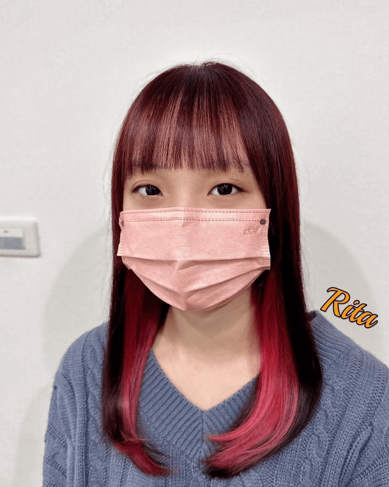 莓果紅+海王紅,同色系呈現若隱若現的奢華時尚 莓果紅-沙鹿染髮推薦