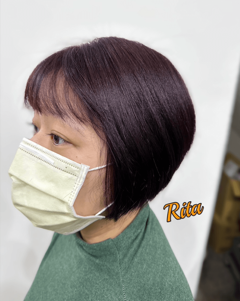 迷霧紫,紫調髮色使整個感覺低調又顯氣質 迷霧紫-沙鹿染髮推薦