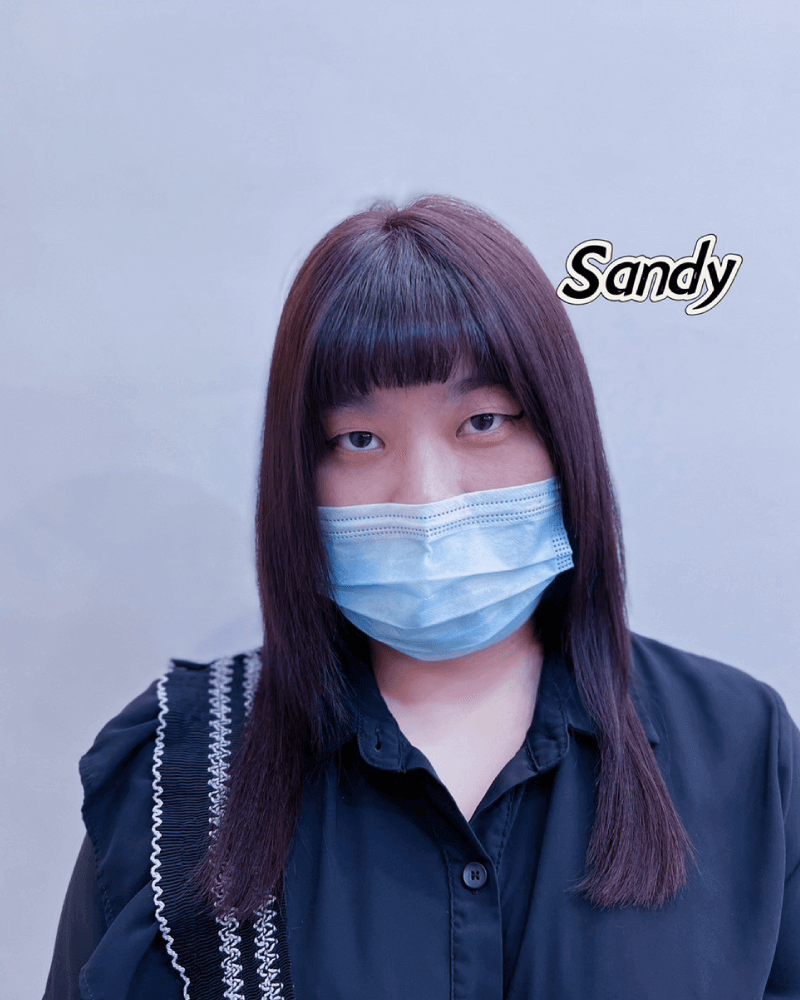 Sandy特調-粉紫色帶點霧感茶色-粉紫棕色 粉紫棕色-北勢染髮推薦